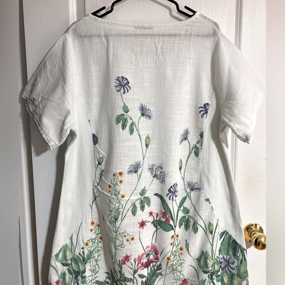 Beyond Capri Sheer Floral Swimsuit Coverup Boho Coastal Beachy Dress One Size - Picture 9 of 15